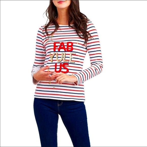 SALE OFR🆕JOULES “FAB YULE US” HARBOUR JERSEY TOP(Sz6) - Picture 2 of 15